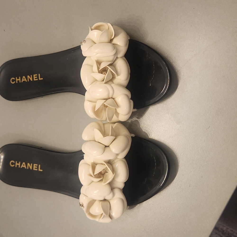 Chanel rubber slides with flower 37 - Picture 8 of 17